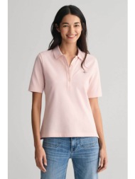 gant γυναικεία πόλο μπλούζα πικέ με κεντημένο λογότυπο slim fit - 4202231 ροζ ανοιχτό