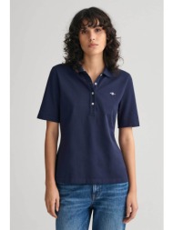 gant γυναικεία πόλο μπλούζα πικέ με κεντημένο λογότυπο slim fit - 4202231 μπλε σκούρο