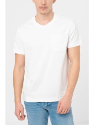 esprit ανδρικό μονόχρωμο t-shirt με τσέπη regular fit - 024ee2k308 λευκό
