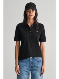 gant γυναικεία πόλο μπλούζα πικέ με κεντημένο λογότυπο slim fit - 4202231 μαύρο