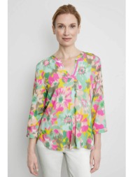 gerry weber γυναικεία μπλούζα με all-over print και μανίκι 3/4 - 260013-66407 πράσινο