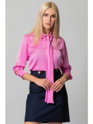 billy sabbado γυναικείο σατέν πουκάμισο με φουλάρι - 0331596290 ροζ
