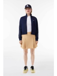 lacoste γυναικεία mini φούστα βαμβακερή μονόχρωμη με πιέτες - jf6917 μπεζ