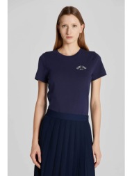gant γυναικείο t-shirt με logo print regular fit - 4200827 μπλε σκούρο