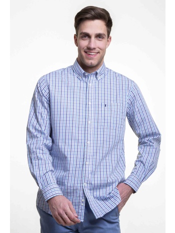 the bostonians ανδρικό πουκάμισο button down με καρό σχέδιο