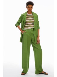pennyblack γυναικείο παντελόνι με λινό σε ίσια γραμμή `bobo` - 2411131053200 πράσινο
