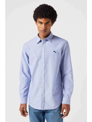 wrangler® ανδρικό πουκάμισο με κεντημένο logo regular fit 