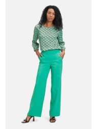betty barclay γυναικείο παντελόνι μονόχρωμο ψηλόμεσο με ελαστική μέση - 6892/1080 πράσινο tropical
