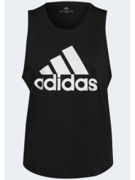 adidas γυναικεία αμάνικη μπλούζα με maxi logo print regular fit `essentials` - gs1359 μαύρο
