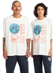 timberland unisex t-shirt με τυπωμένο λογότυπο στο στήθος `ss graphic` - tb0a66b91001 λευκό