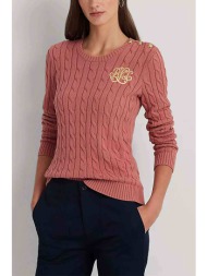 lauren ralph lauren γυναικείο πουλόβερ βαμβακερό με ανάγλυφο σχέδιο - 200925325001 σομον