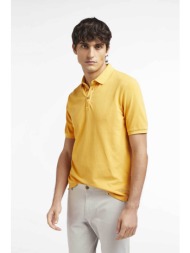 at.p.co ανδρική μπλούζα πόλο βαμβακερή μονόχρωμη με κεντημένο logo - a285p6p04- κίτρινο
