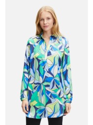 betty barclay γυναικεία μπλούζα με all-over leaf print - 8683/2463 πράσινο ανοιχτό