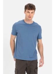 camel active ανδρικό μονόχρωμο t-shirt regular fit - c241-409745-3t01 μπλε ανοιχτό