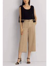 lauren ralph lauren γυναικείο παντελόνι βαμβακερό cropped με ασορτί αποσπώμενη ζώνη - 200876606004 μ