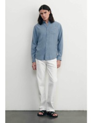 maison labiche ανδρικό πουκάμισο button down με τσέπη `tombelle amour` - smtombelleam μπλε