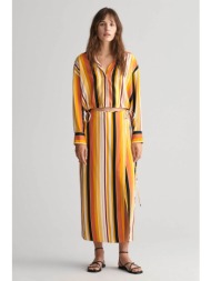 gant γυναικεία maxi φούστα κρουαζέ με ριγέ σχέδιο regular straight fit - 4400118 πορτοκαλί