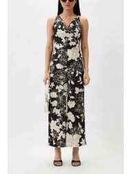emme by marella γυναικεία ολόσωμη φόρμα με all-over floral print - 2415241022 μαύρο