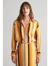 gant γυναικείο πουκάμισο με ριγέ σχέδιο relaxed fit - 4300315 πορτοκαλί