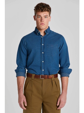 gant ανδρικό πουκάμισο button down με dot print regular fit