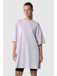 the north face γυναικείο mini φόρεμα t-shirt μονόχρωμο με κεντημένο λογότυπο `essential` - nf0a87nfp