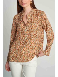 attrattivo γυναικεία μπλούζα τουνίκ με liberty print - 9919062 μπεζ