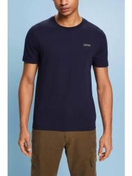 esprit ανδρικό t-shirt με logo print slim fit - 014ee2k308 μπλε σκούρο