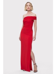 herve leger γυναικείο maxi φόρεμα με έναν ώμο `the olivia gown` - rmc8467429 κόκκινο