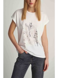 attrattivo γυναικείο t-shirt με print - 9918681 λευκό
