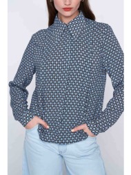 `ale γυναικείο πουκάμισο με all-over print - 81268230 μπλε σκούρο