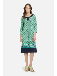 betty barclay γυναικείο midi φόρεμα με all-over geometric pattern και contrast τελειώματα - 1534/253
