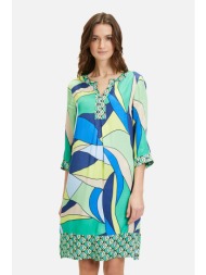betty barclay γυναικείο mini φόρεμα με all-over contrast prints και τσέπες μπροστά - 1537/2500 πολύχ