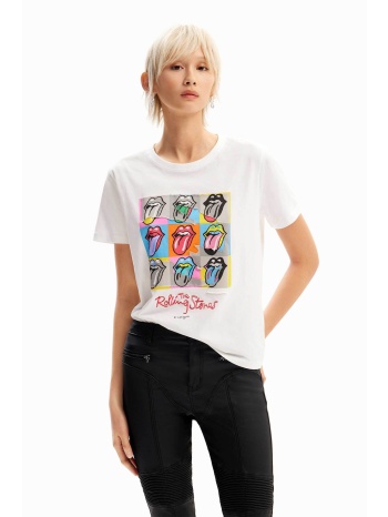desigual γυναικείο βαμβακερό t-shirt με πολύχρωμο print