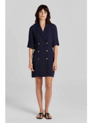 gant γυναικείο mini φόρεμα σταυροκουμπωτό slim fit - 4503327 μπλε σκούρο
