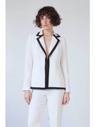 bill cost γυναικείο σακάκι με contrast τελειώματα - 10-030952-0 λευκό