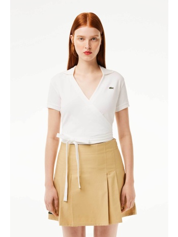 lacoste γυναικεία μπλούζα κρουαζέ πόλο - pf7184 λευκό