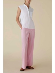 emme by marella γυναικείο πουκάμισο μονόχρωμο βαμβακερό με τσέπη - 2415111052 λευκό