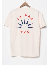 la paz ανδρικό t-shirt με logo print στην πλάτη `guerreiro` - pcol008038003 εκρού