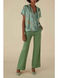 emme by marella γυναικεία μπλούζα με all-over print και σατέν όψη - 2415111231 πράσινο