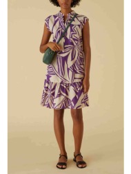emme by marella γυναικείο mini φόρεμα με all-over floral print - 2415221112 μοβ