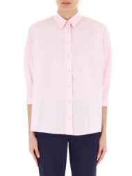 emme by marella γυναικείο πουκάμισο με ριγέ σχέδιο και πιέτα πίσω - 2415111201 ροζ