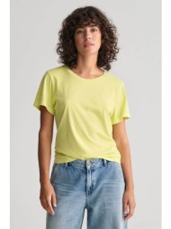 gant γυναικείο t-shirt με λογότυπο regular fit - 4200868 κίτρινο