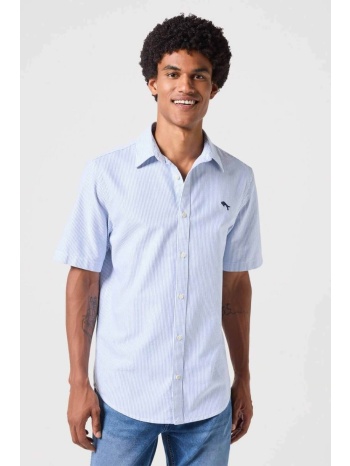 wrangler® ανδρικό πουκάμισο με ριγέ σχέδιο και λογότυπο