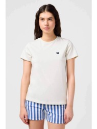 wrangler® γυναικείο t-shirt με λογότυπο regular fit - 112350191 λευκό