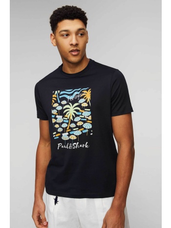 paul&shark ανδρικό t-shirt μονόχρωμο portofino holiday