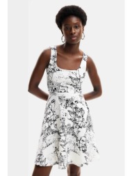 desigual γυναικείο mini φόρεμα με all-over contrast landscape illustration print `tually` - 24swvk09