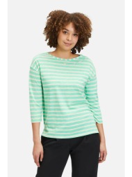 so cosy γυναικεία μπλούζα με ριγέ print - 2147/8072 βεραμάν