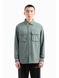 armani exchange ανδρικό overshirt με τσέπες loose fit - 3dzcl7zn3fz πράσινο μέντας