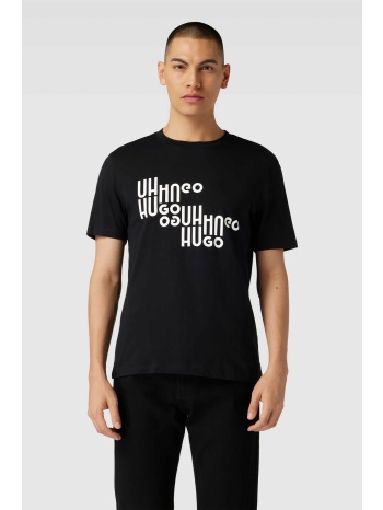 hugo boss ανδρικό t-shirt μονόχρωμο βαμβακερό με contrast