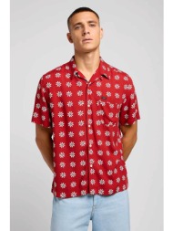 lee® ανδρικό κοντομάνικο πουκάμισο με daisy print relaxed fit - 112349946 κόκκινο